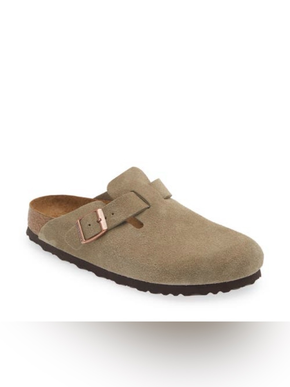 Birkenstock Boston Soft Footbed Taupe Suede Clogs EU 37 US Women’s 6–6.5